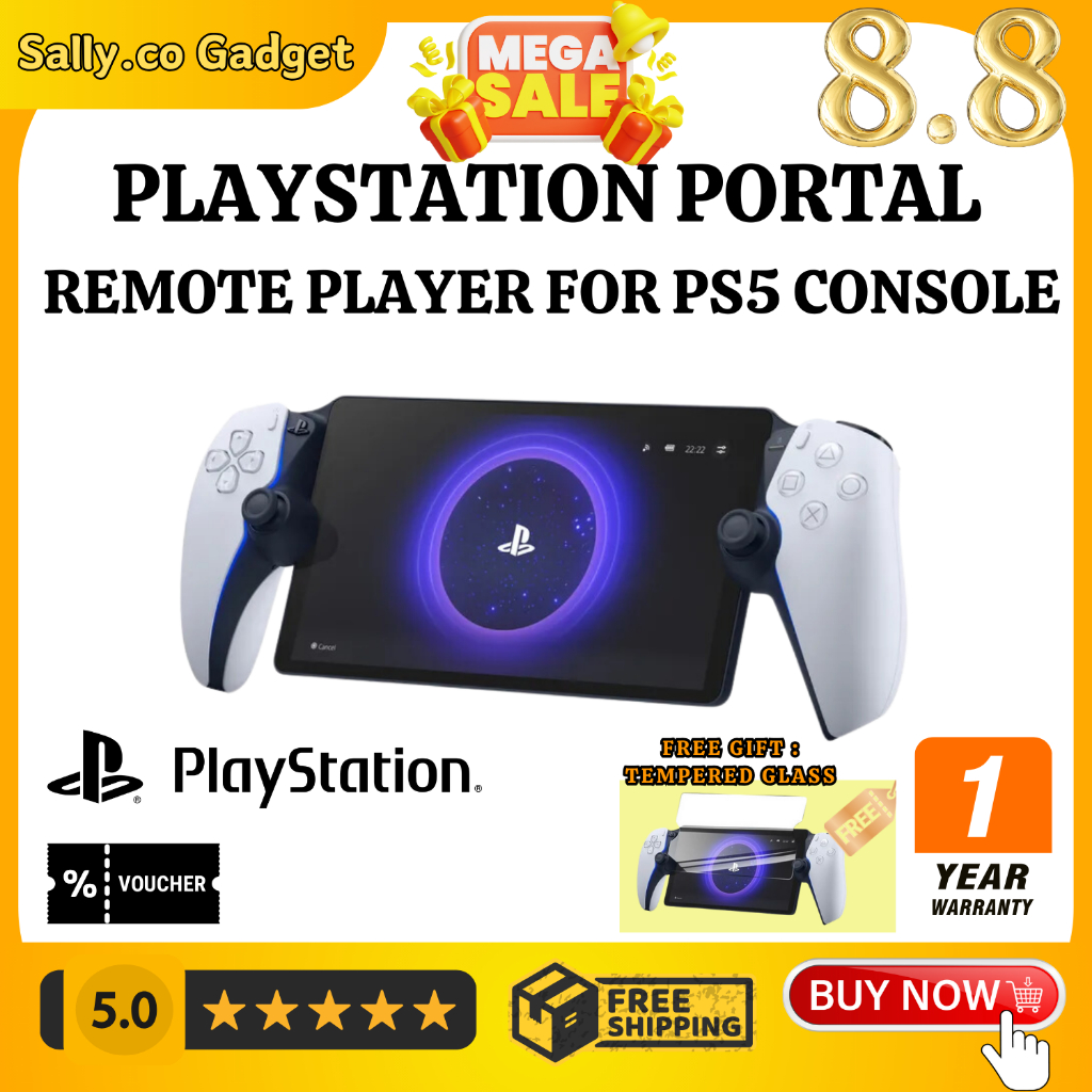 [Ready Stock] PlayStation PS5 Portal 8” LCD Screen Remote Controller 1 Year Warranty
